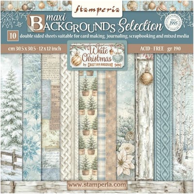 Stamperia Scrapbook blok "White Christmas Backgrounds"