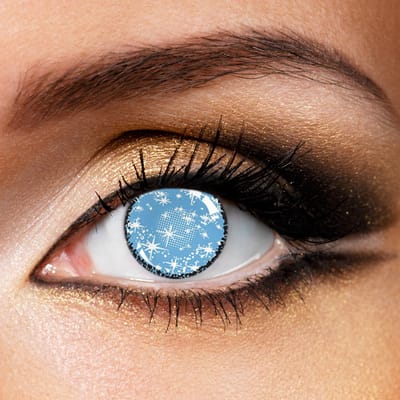 Partylens® blauwe kleurlenzen - Coral Blue - zachte jaarlenzen met lenshouder - Halloween - Cosplay