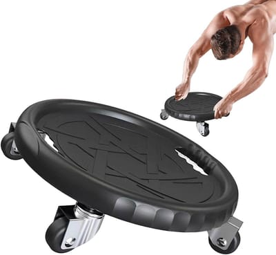 Buikspierrol - Ab wheel trainingswiel - Kerntraining thuis - Geruisloos ontwerp - 150 kg capaciteit - Zwart