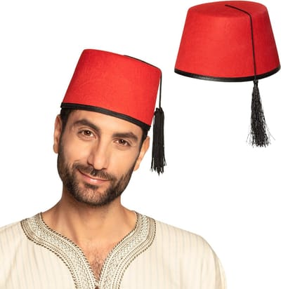 Boland Marokkaanse thema Carnaval verkleed Fez hoed - 2x - rood - Oosters/1001 nacht themafeest - voor volwassenen