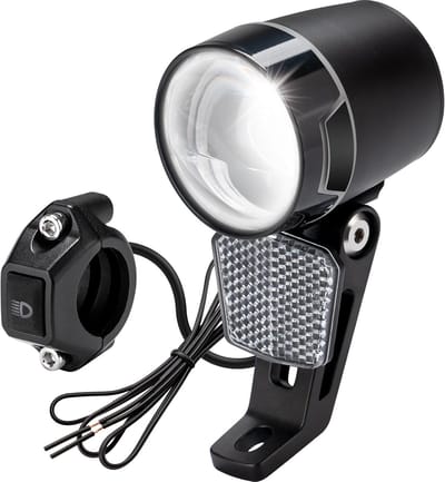 Dynamo Fietskoplamp met 30 LUX en StVZO Goedkeuring - Eenvoudige Installatie en Slimme Lichtsensor