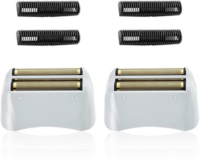 2-pack professionele scheermesjes en scheermesjes Geschikt voor Andis nr. 17150/17155/17200 scheerapparaat ProFoil Lithium vervangend "goud"