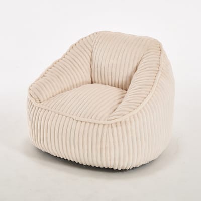 Zitzak - Loungestoel - Traagschuim Vulling - Chenille - Woonkamer & Slaapkamer - Beige