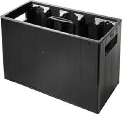 Bidonkrat (extra stevig) inclusief 10 bidons van 0,6 liter - kleur krat: zwart
