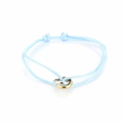 Bijoutheek Armband (Sieraad) Twee Rondjes Blauw