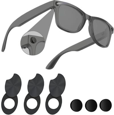 Dailygoods- Lichtblokkeerstickers - 6 Stuks - Geschikt voor MetawayFarer/Metaskyler/Headliner/Metahstn - Subtiel Ontwerp - Effectieve Dekking - Lijminstallatie - Smart Glasses
