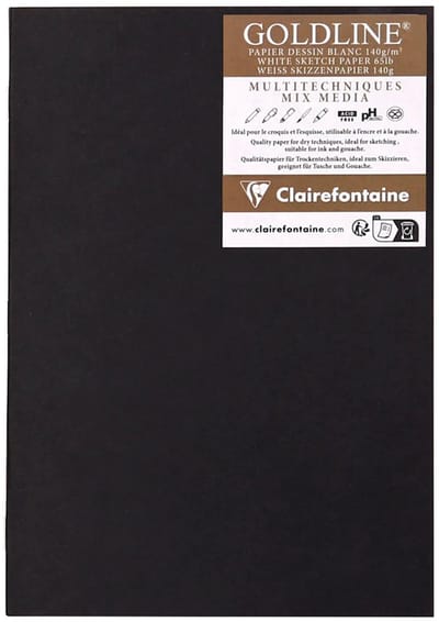 Clairefontaine schetsboek GOLDLINE A4 zwart