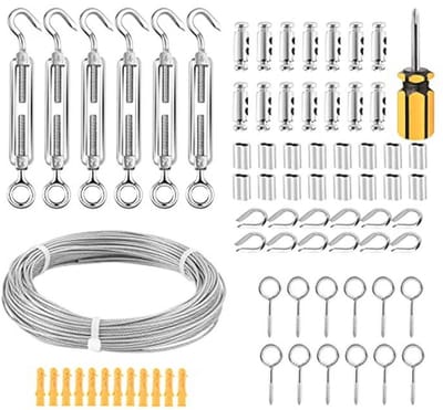 Draad Touw 2mm 30m Vinyl Gecoate Staalkabel voor Tuin en Planten