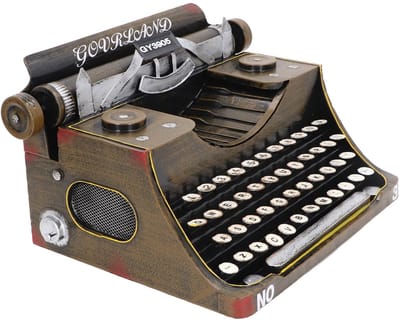Dailygoods- Schrijfmachine Antiek Model - Vintage Typemachine - IJzeren Decoratie - Cadeau voor Vrienden - Stevig en Duurzaam - Fijn Gepolijst Vakmanschap