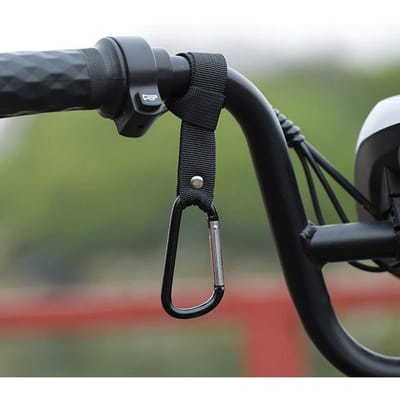 Crochet Suspendu Avant de Guidon Solide et Sûr | Convient pour Motos, Scooters et Vélos - Fixez en Toute Sécurité les Objets Personnels avec les Casques, Sans Souci noir