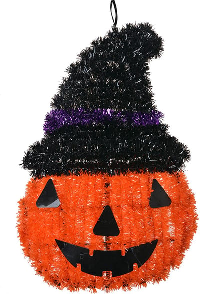 Clayre & Eef Halloween decoratie Pompoen 22 cm Oranje Kunststof Herfst decoratie