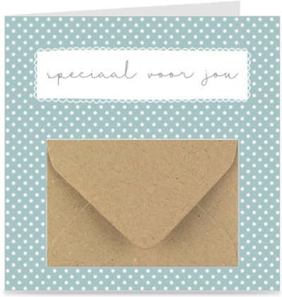 Kaart met cadeau envelopje / Verjaardagskaart / Wenskaart | SPECIAAL VOOR JOU | voor geld of cadeaukaart | blauw