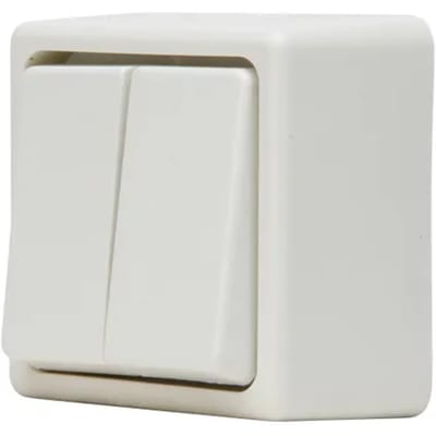 Baseline Serieschakelaar Opbouw Wit