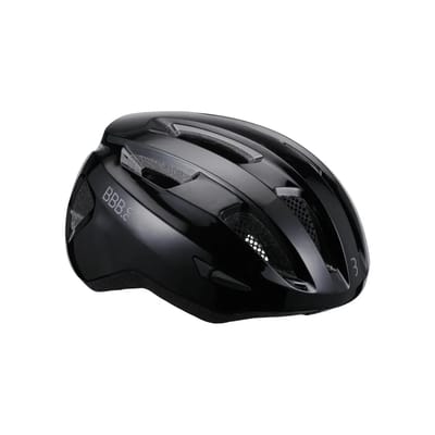 BBB Cycling Racefiets Helm - Medium: 52 - 58 CM - Wielrennen, MTB & Stadfiets - Wasbare Padding - Met Bevestiging Achterlicht - Fietshelm Dames & Heren - Glanzend Zwart - Condor 2.0 BHE-173