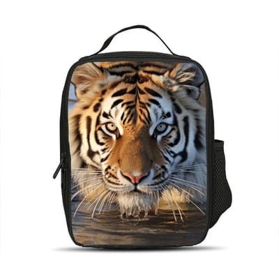 Hete verkoop tijger lunchtas, icepack, thermische isolatie, sterke duurzaamheid, dierenprint, schoolverjaardagscadeau voor jongens en meisjes