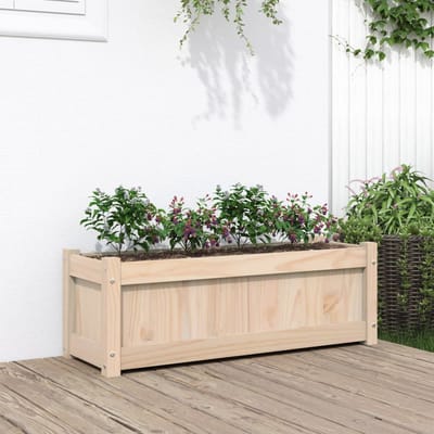 vidaXL - Plantenbak - 90x31x31 - cm - massief - grenenhout