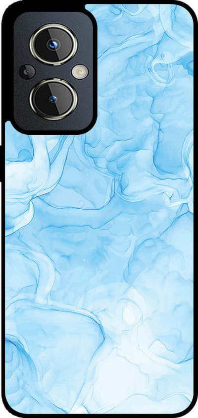 Smartphonica Telefoonhoesje Geschikt voor OnePlus Nord N20 5G met marmer opdruk - TPU backcover case marble design - Lichtblauw geschikt voor OnePlus Nord N20 5G