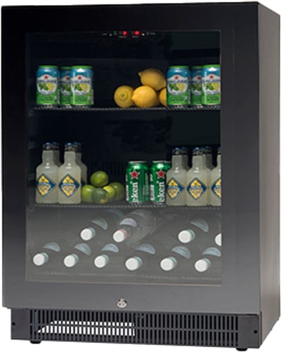 Vestfrost Solutions MFG95 Drankenkoelkast - Greeploos met Zwarte Fullglas deur - 2 tot 10°C - LED binnenverlichting
