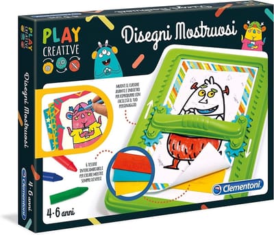 Speel Creatief Speelgoed - Monsterlijke Ontwerpen - Tekenen en Fantasie - Frottage Techniek - 34x25 cm