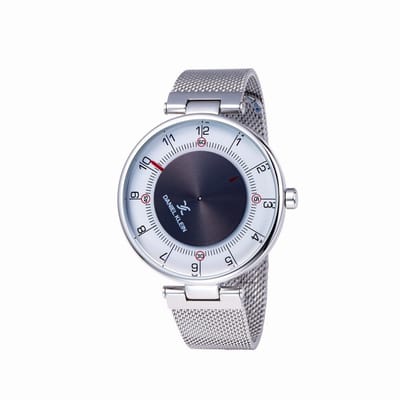 Daniel Klein DK11918-3 - Horloge - Analoog - Mannen - Heren - Milanese band - Rond - Zilverkleurig - Wit - Zwart
