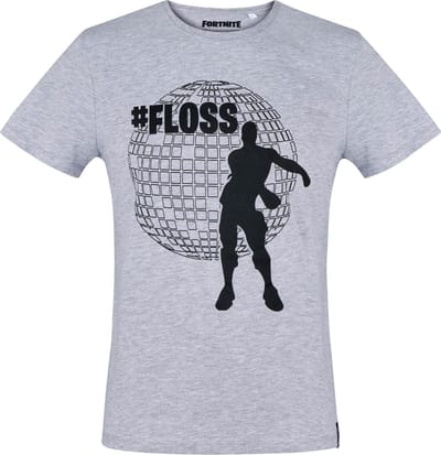 Fortnite T-shirt met korte mouw - licht-grijs - Maat L