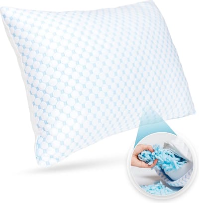 kussen - 1x Verkoelend Nekkussen – Ergonomisch & Ademend – Voor Slapen, Reizen & Studentenkamer – Hypoallergeen & Comfortabel (Blauw)