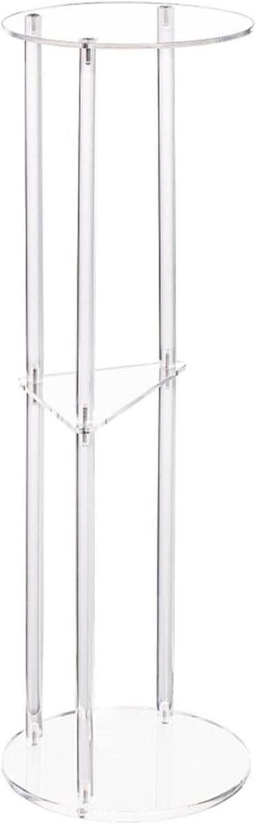 Acryl Zijtafel - Eindtafel Banktafel - Opbergen Decoreren - Slank Modern Design - 20 x 20 x 61 cm - Transparant