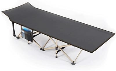Camping Bed - Opvouwbaar Logeerbed - Kamperen en Reizen - Inclusief Kussen en Draagtas - Extra Breed - Zwart