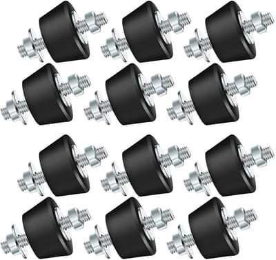 Dailygoods- Rubberen Buffers 12 Stuks - Trillingsdempers Airco - Anti-vibratie - Schokdempers - Rubberen Lagers - Rubber Dempers