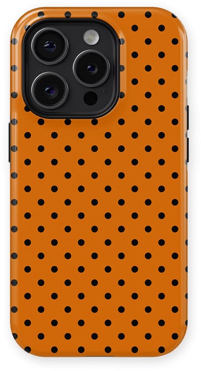 Polka Dots Hoesje geschikt voor iPhone 14 Pro | Geschikt Voor Mag | Stippen Design Backcover geschikt voor iPhone 14 Pro Pumpkin Dots