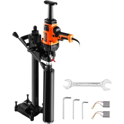 VEVOR Kernboormachine Diamantkernboormachine 2-16 cm boordiameter, draagbare diamantkernboormachine met statief en kernboor, 2000 W betonkernboormachine voor natte en droge toepassingen, voor beton