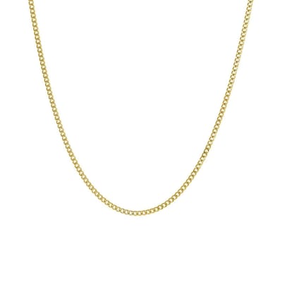 Lucardi Dames Ketting gourmet 0,81mm - 14 karaat goud - Ketting - Cadeau - 40 cm - Geelgoud