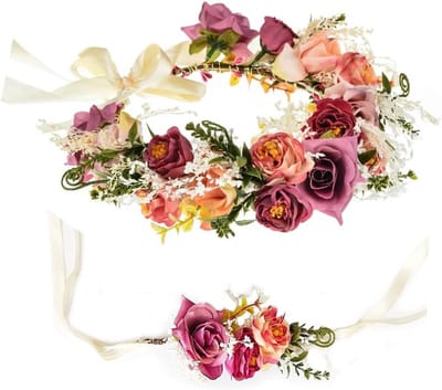 Bloemkrans voor Bruidskapsels met Verstelbare Hoofdband voor Vrouwen, Perfect voor Trouwen, Feesten en Festivals