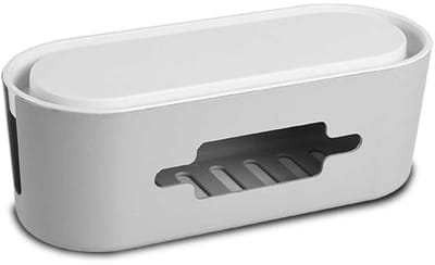 Allecto - Kabelbox - Kabelmanagement - Veilig voor kinderen en huisdieren - Grijs - Kabelorganizer - Opbergdoos voor stekkerstrips - Geschikt voor ...