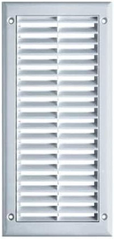 Ventilatierooster Wit - Afdekrooster Ventilatie - Ventilatie Afdekken - Met Vliegengaas - 150 x 310 mm - Wit