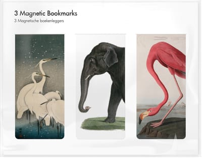 Boekenlegger Magnetisch Set van 3 – Dierenprints – Museum Editions