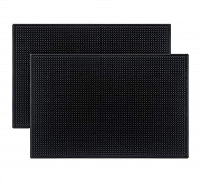 Barmatten Antislip - Set van 2 - Rubber - 45 x 30 cm - Morsmatten - Droogmat voor Keuken/Bar - Poreus Ontwerp - Serveermat