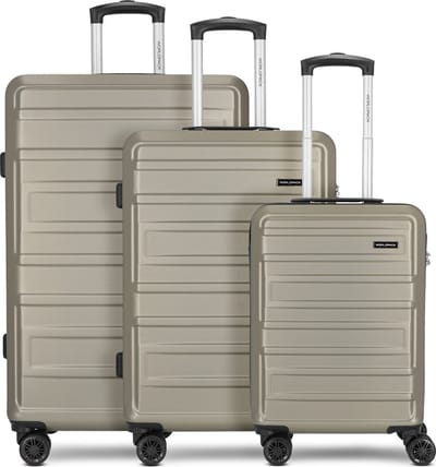 Worldpack New York 2.0 4 wielen Kofferset 3-delig - Harde bagage - Combinatieslot - champagner-metallic