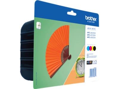 LC-129XLVALBP inktcartridge zwart en drie kleuren standard capacity bk: 2.400, cl: 1.200 pages 1-pack blister zonder alarm