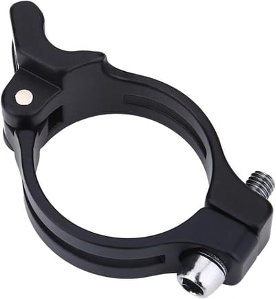 Voorderailleur Klem - Adapter Clip - Fiets Reparatie - Aluminiumlegering - 31.8 mm / 34.9 mm - Zwart