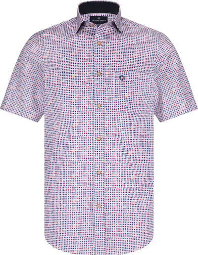Fellows United Shirt korte mouw multicoloured squares s Mild Berry (51.6602 - 165)