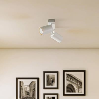 SIGMA Plafondspot Zoom, 2-lamps, wit