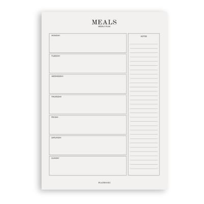 Planbooks - Meal Planner - Maaltijd planner - Voedingsplanner - Weekmenu Planner - Notitieblok A4