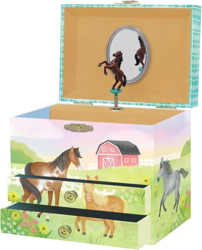 Muzikale Sieradendoos voor Meisjes met Draaiend Paard - Perfect Verjaardagscadeau voor Kinderen van 3 tot 10 Jaar