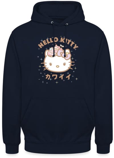 Hello Kitty Kawaii Stijlen Met Sterren Hoodie Unisex