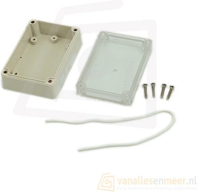 Behuizing voor elektronica 115x90x55mm transparante deksel