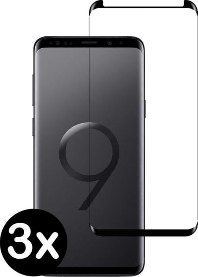 Screenprotector - 3 Stuks - Geschikt voor Samsung Galaxy S9 - Full Cover - Beschermglas - Gehard Glas - Tempered Glass - Screen Protector