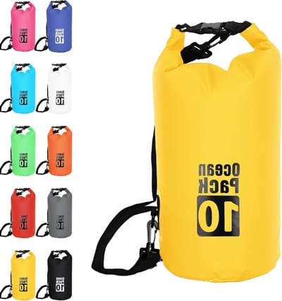 Waterdichte Dry Bag 10L met Roltop en Verstelbare Schouderriem voor Drijven, Vissen en Kamperen