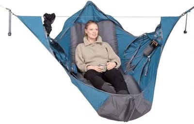 Hangmat Tent - Kampeer Hangmat - Outdoor Avontuur - Geïntegreerde Klamboe - Twee Meter Breed - Blauw