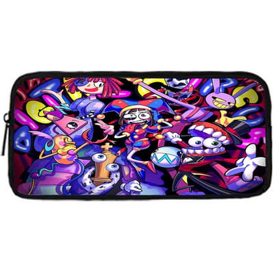 Cartoon A-AmazingS DigitaleS Circus Kind Schoolrugzak met Lunchtassen ,Etui's ,Schooltassen voor Jongens Meisjes Beste Cadeau